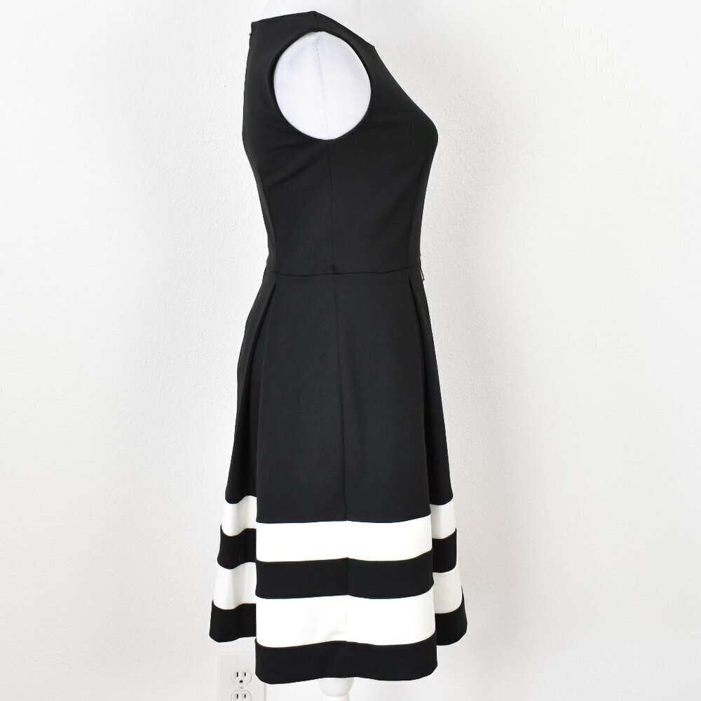 Calvin Klein Stripe A-Line Fit and Flare Dress NEW - 2 - Picture 8 of 9
